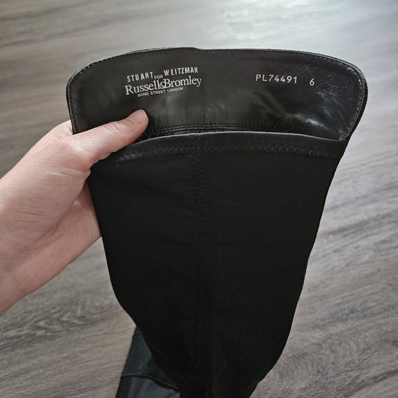 Stuart Weitzman for Russell & Bromley Black Suede Over the Knee Boots Size 36 - Picture 7 of 7